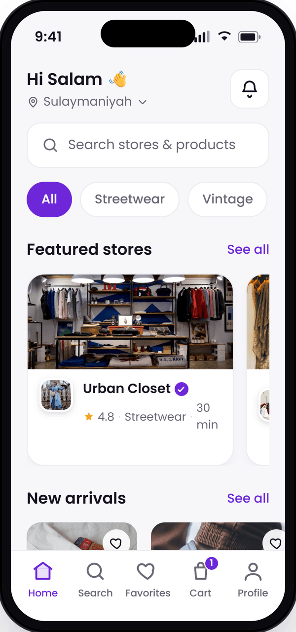 Dezset home screen