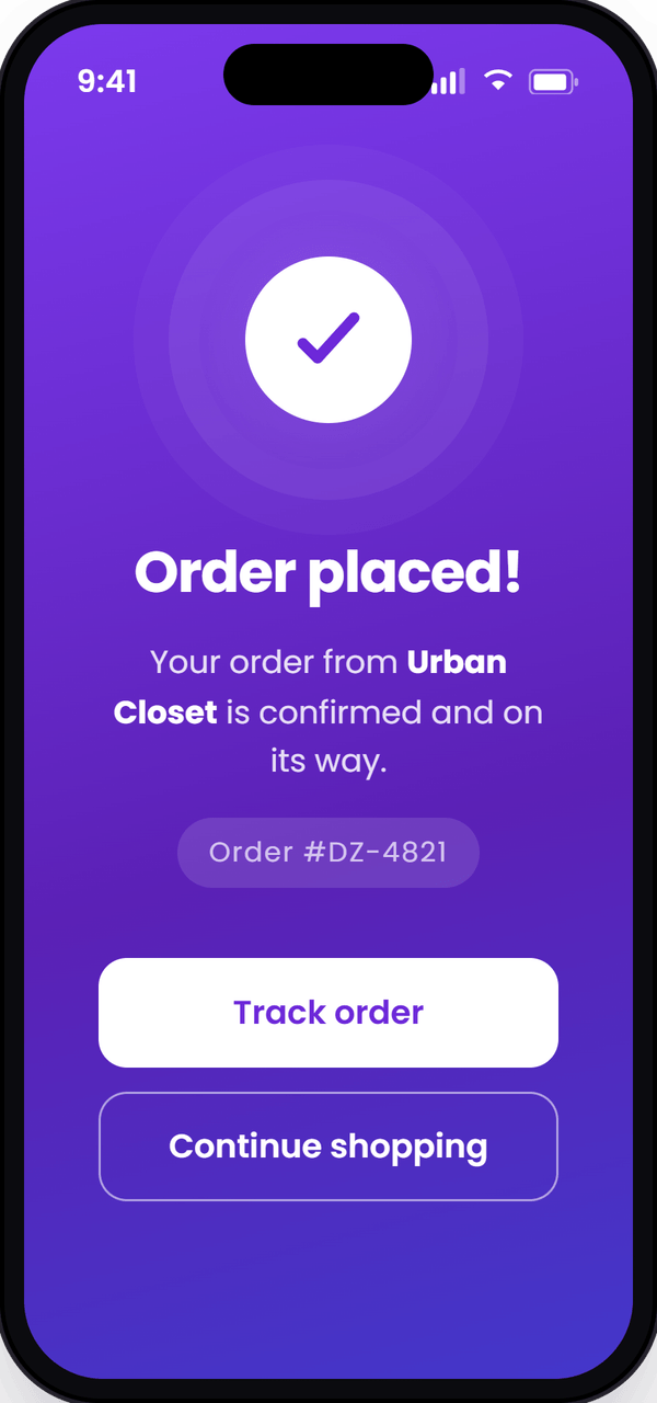 Order placed