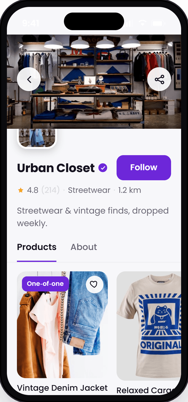 Browsing a store